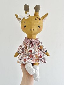 Hračky - Handmade Ľanová Žirafka 🦒 - 16533062_