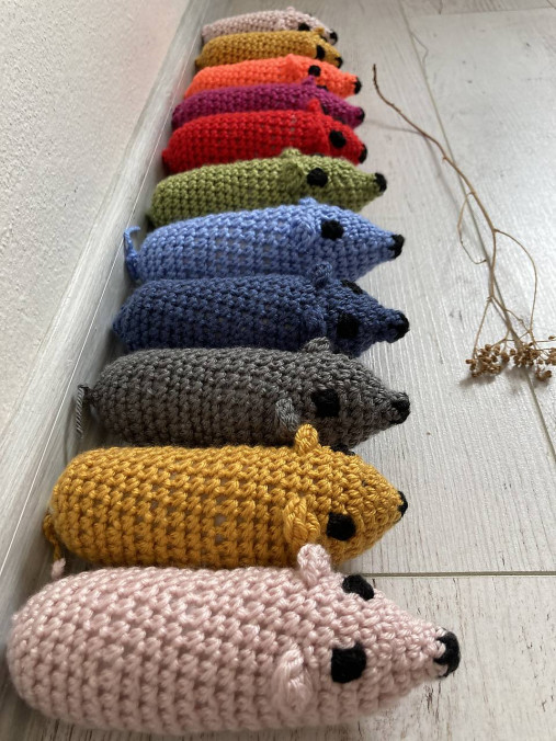 Darčeky pre svadobčanov - ceruzkové myška- veľa farieb (jemne ružová) - 16533402_