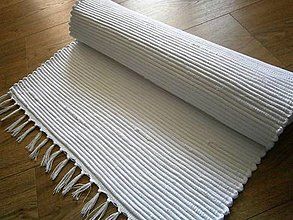 Úžitkový textil - tkany koberec biely - 16535174_