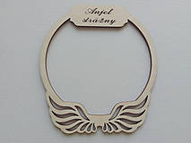 Polotovary - Drevené anjelské krídla s kruhom - 16535738_