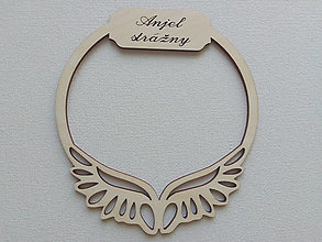 Polotovary - Drevené anjelské krídla s kruhom - 16535736_