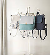 Batohy - Vanessa backpack modrá s tkanou látkou - 16535338_