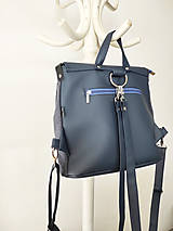 Batohy - Vanessa backpack modrá s tkanou látkou - 16535339_
