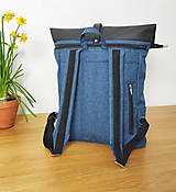 Batohy - Zoe roll top backpack modrý - 16535387_