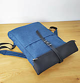 Batohy - Zoe roll top backpack modrý - 16535388_