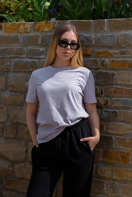 Topy, tričká, tielka - Tričko z organickej bavlny UNISEX MISTY GREY (L) - 16534384_