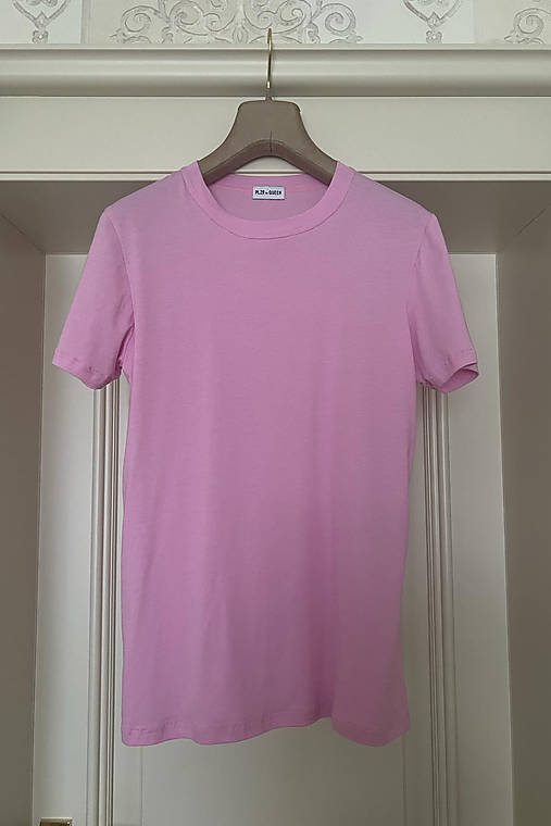 Topy, tričká, tielka - Tričko z organickej bavlny UNISEX okrúhly výstrih MINX PINK - 16534399_