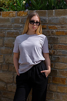 Topy, tričká, tielka - Tričko z organickej bavlny UNISEX MISTY GREY - 16534384_