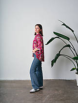 Blúzky a košele - LETNÝ PREHOZ - RUŽE - 16536590_