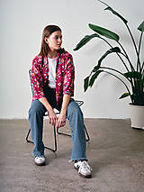 Blúzky a košele - LETNÝ PREHOZ - RUŽE - 16536595_