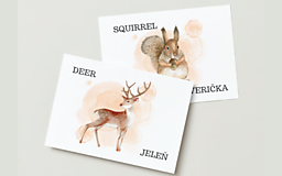 Hračky - Edukačné kartičky - Forrest Animals PDF - 16535009_