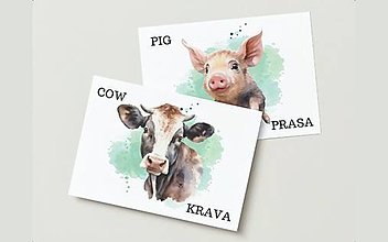 Hračky - Edukačné kartičky - Farm Animals PDF - 16534926_