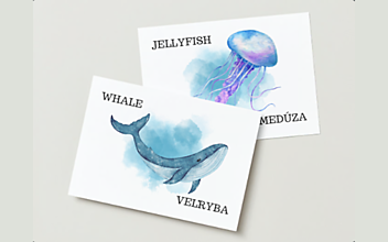 Hračky - Edukačné kartičky - Water&Sea Animals PDF - 16535031_