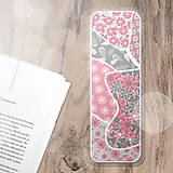 Papiernictvo - Záložka do knihy fľaky chaosu (floral with petals) - 16534478_