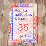 Papiernictvo - Pohľadnica Fľaky chaosu (floral) - oranžády - 16535604_
