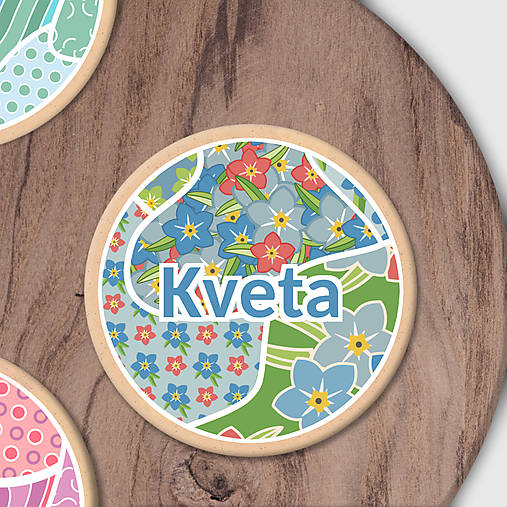 Dekorácie - Fľaky chaosu (floral with leaves) - potlač na cookies - 16534953_