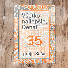 Papiernictvo - Pohľadnica Fľaky chaosu (floral with petals) - oranžády - 16535618_