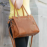 Veľké tašky - Kožená kabelka - Rorita - 16539069_