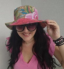 Čiapky, čelenky, klobúky - Letní látkový klobouk - 16537996_