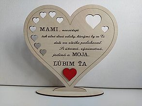 Dekorácie - Deň matiek / veľké srdiečko Mamičke - 16538326_