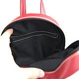 Batohy - Moderný malý ruksak z pravej kože v červenej farbe - 16538229_