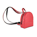 Batohy - Moderný malý ruksak z pravej kože v červenej farbe - 16538230_