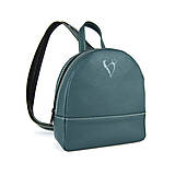 Batohy - Moderný malý ruksak z pravej kože v petrolejovej farbe - 16538242_