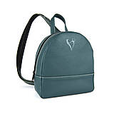 Batohy - Moderný malý ruksak z pravej kože v petrolejovej farbe - 16538244_