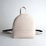 Batohy - Moderný malý ruksak z pravej kože v ružovej farbe - 16538249_