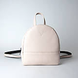 Batohy - Moderný malý ruksak z pravej kože v ružovej farbe - 16538250_