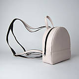Batohy - Moderný malý ruksak z pravej kože v ružovej farbe - 16538251_