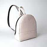 Batohy - Moderný malý ruksak z pravej kože v ružovej farbe - 16538288_