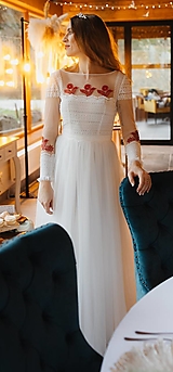 Šaty - Vyšívané svadobné šaty SKLADOM - 16537455_