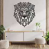 Dekorácie - Drevený obraz Lev - "Geometric Lion" - 16538631_