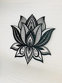 Dekorácie - Drevená mandala - Lotosový kvet - 16538780_