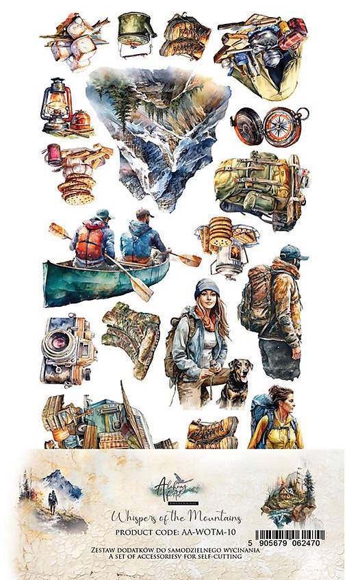 Papier - Scrapbook papier extra set Whispers of the Mountains - 16541837_