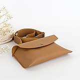 Kabelky - Kožená kabelka a ľadvinka Lilly (sandy hnedá) - 16540392_
