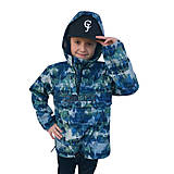 Detské oblečenie - Detská softshell bunda - anorak abstract navy - 16540784_