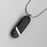 Náhrdelníky - Ebenový náhrdelník s obsidiánom - 16540412_