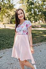 Oblečenie na dojčenie - Mušelínové šaty – MAMA a DCÉRA - ružové pivonky - 16539830_