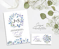 Papiernictvo - Svadobné oznámenie s fialovými lúčnymi kvetmi, pozvánky zdarma A07 - 16540425_