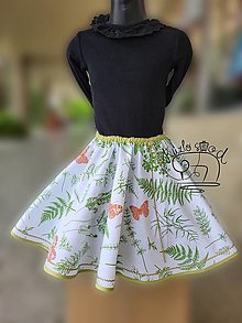 Sukne - Kruhová suknička 35cm motýliky - 16540067_