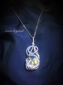Náhrdelníky - náhrdelník s aura krištáľom - 16540577_