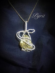 Náhrdelníky - náhrdelník s pyritom - 16540604_
