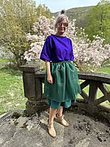 Sukne - Hodvábna sukňa Zelená - 16542495_