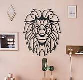 Dekorácie - Drevený obraz Lev - "Geometric Lion" - 16542282_