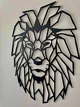 Dekorácie - Drevený obraz Lev - "Geometric Lion" - 16542297_