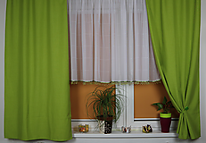 Úžitkový textil - Záclona so zeleným závesom, Novinka týždňa - 16541215_