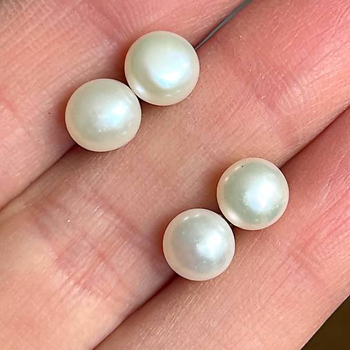 Freshwater Pearls Stud Earrings / Napichovacie náušnice so sladkovodnými perlami E033