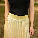 Sukne - Zlatá plisovaná sukně - 16543088_